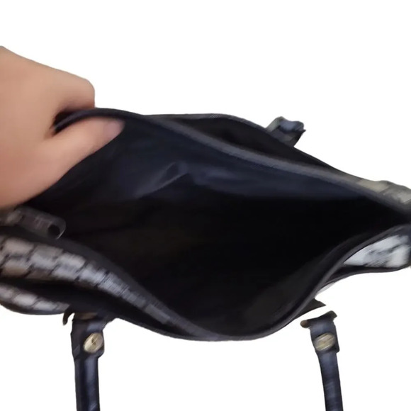 Vintage JCPenney Vinyl Monogram Mini Tote - Picture 3 of 9